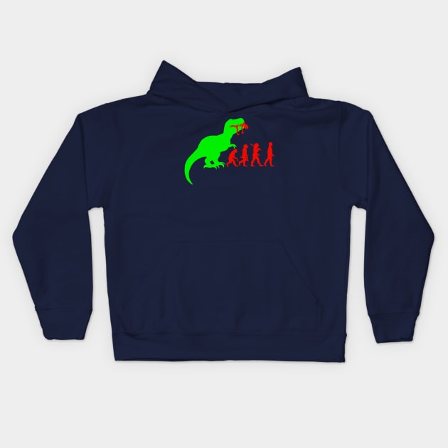 Evolution Dinosaur Kids Hoodie by wolfmanjaq